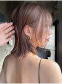 xカット/イメチェン/ホワイトブロンド/外ハネボブ/美髪/