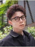 フェザーショートフェザーパーマニュアンスパーマショートヘア