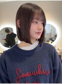 ボブ/透明感カラー/アッシュブラウン/小顔/大阪/梅田
