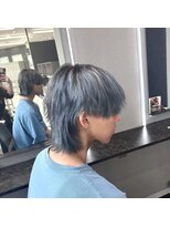 ワンズナゴヤ 名古屋栄店(ONE's NAGOYA)&nbsp;フェザーパーマブルーブラックスパイキーショートスペインカール