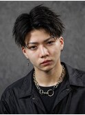 ソフトツイストスパイラルパーマ×アップバングショート×men's