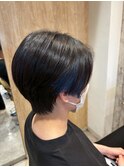 丸みショート×艶髪ハンサムショート 