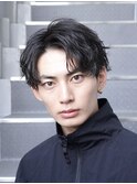 銀座シャドウパーマツイストスパイラルパーマセンターパート眉毛