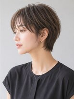 サンタフェ 柳津店(Santa'Fe)&nbsp;小顔ショート/白髪ぼかしハイライトカラー