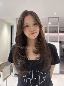 アース 高円寺店(HAIR & MAKE EARTH) 顔まわりレイヤースタイル〔@x__xrn03 〕