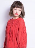 ルーズウェーブワイドバングボブ