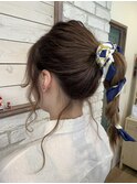 スカーフアレンジ☆みつあみポニー