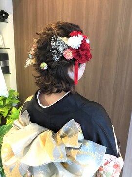 女性専用サロン シェリール 和装ヘアボブ×着付け