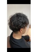 刈り上げショートパーマ