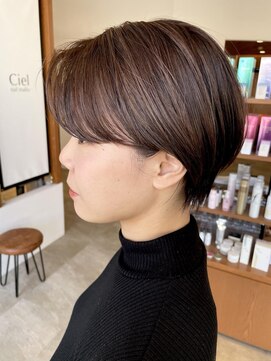 サラビューティーサイト 志免店(SARA Beauty Sight) 30代女性まろやかなハイライトショートスタイル☆山之内