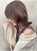 柔らかい透け感ブラウン×ナチュラルミディアム