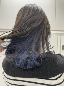 ケンジ 平塚 アネッタ(KENJE annetta) インナーカラー　ブルー