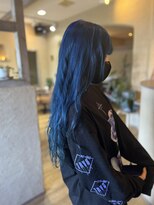 ワンネスヘアーサロン(oneness hair salon)&nbsp;ロングウルフブルーカラー