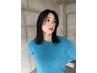 (ブリーチ履歴のない方)カット+ケアストレート+ケアカラー+トリートメント