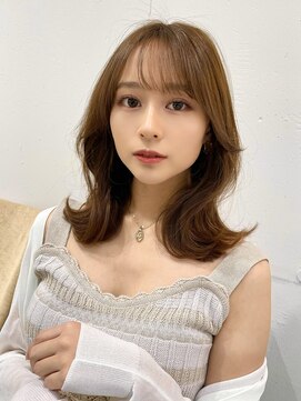 ルームバイシー 新宿(Loom. by Sea) 韓国風前髪/シルキーベージュ/グレージュカラー/斜めバング
