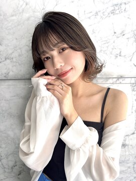 ロンド ストラーダ 心斎橋(Lond strada) 韓国前髪顔周りロング×インナーグレージュ[心斎橋/髪質改善]