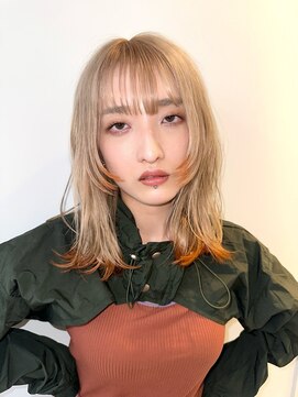 ニュート(Neut ) ベージュ×オレンジ/裾カラー