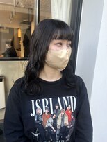 クロレ(CLORE) レイヤーカット ワイドバング ダークカラー ブルーブラック