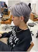 アッシュブラックカルマパーマベリーショートダークアッシュ