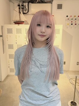 スリー(three) milk pink × face layer