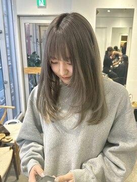 リラ バイ ミラ 新宿(LILA by MILA) 韓国顔周りレイヤーカット/こなれミディイメチェンスタイル/新宿