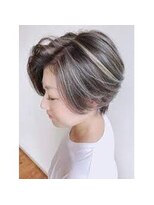ココロニコル ハイライトで白髪ぼかし