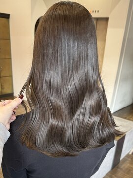 ヘアーアイスカルテット(HAIR ICI QUARTET) 大人可愛い小顔くびれボブダークアッシュグレージュブリーチなし