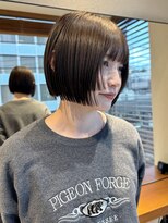 ヤイエ 青山店(yiye)&nbsp;大人ボブ大人ショートボブ切りっぱなしボブ前髪あり前下がりボブ