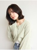 暗髪韓国風ボブ×大人の艶感ウェットヘア×シースルーバング