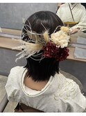卒業式に映える◎ボブでも華やか和装ヘア