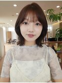 シースルーバング/ひし形/くびレイヤー/モテ髪/自由が丘