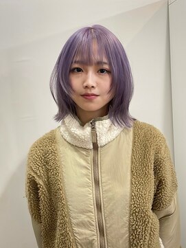 サクラ オモテサンドウ(SAKURA) ラベンダー×フェイスレイヤー◎ブリーチありダブルカラー表参道