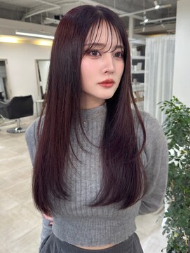 クレム 博多駅店(ChLem) ミディアムレイヤー 艶カラー 暗髪 韓国風 髪質改善 福岡美容室