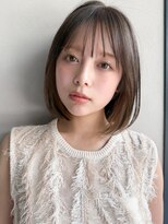 リヤン 表参道(lyann)&nbsp;小顔黒髪オリーブグレーココアベージュ内巻きa