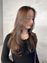 トゥイン 八王子(TWIN)&nbsp;ココアベージュ暗めカラーレイヤーカット韓国ヘア髪質改善八王子