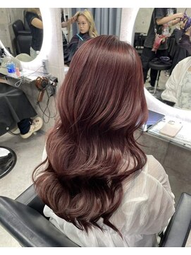 インク 渋谷(INK.) イメチェンヘアスタイルアンブレラカラーピンクベージュ