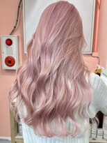 プネル(punel) 原宿 ピンクベージュ ロングレイヤー ケアブリーチ2回