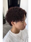 ブリーチなしレッドブラウン×ツイスパ