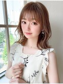 アフロートeri　くびれミディアムヘア　シースルーバング