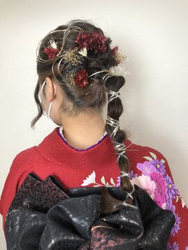 キャラ 池袋本店(CHARA) 祝成人式セット・ラーメンマンヘア【キャラ池袋/ヘアセット】