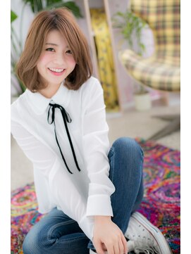 ミック 日暮里店(miq) 大人かわいいミルクティーブラウンエアリーミディc1