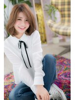 ミック 日暮里店(miq) 大人かわいいミルクティーブラウンエアリーミディc1