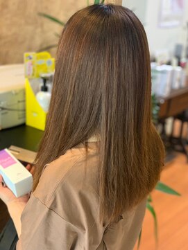 アークスヘアー オレンジべージュツヤ感UP♪ダメージレスのナチュラルストレート