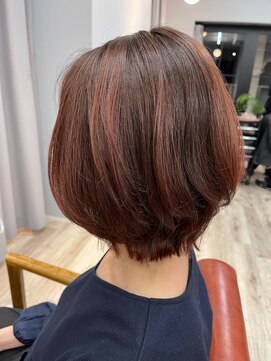 ルクス ヘア パートナー(Luxe HAIR PARTNER) ボブレイヤー×レッドブラウン