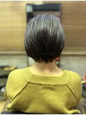 【117hairgarage】上品大人スタイル_ショートボブ_ダークトーン