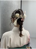 ミディアム編み下ろし/卒業式ヘアセット