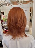 アプリコットベージュ　ブリーチ　学割　酸性ストレート