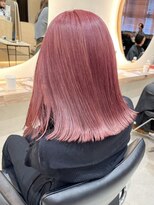 ヒビヲ(HIBIO)&nbsp;ショートボブハイトーンカラータッセルボブミルクティーピンク