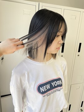 ペレ 渋谷(PELE) デザインカラー/レイヤーカット/ウェットヘア/オリーブベージュ