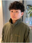マッシュパーマ　ツイストスパイラルパーマ　ツーブロック　束感